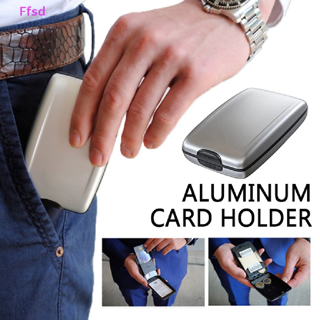 {Ffsd} Ví Nhôm Bảo Vệ Thẻ Tín Dụng RFID Bảo Vệ Chống Quét * Bán Chạy