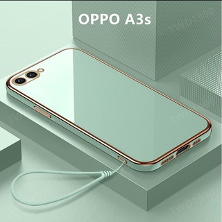 Ốp Lưng OPPO A3s Viền mạ điện Mềm mại Ốp Điện Thoại OPPO A3s