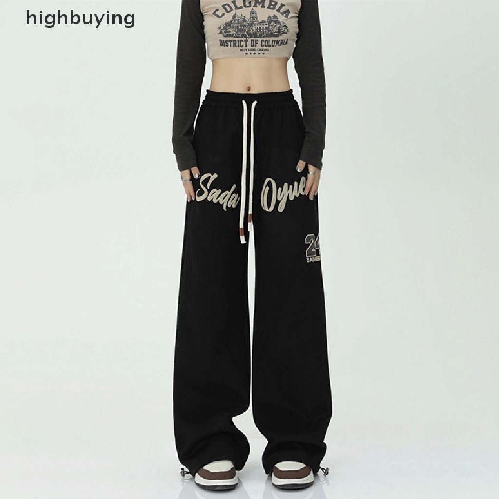 Quần Dài Ống Rộng In Chữ Phong Cách Hip Hop Đường Phố Cá Tính