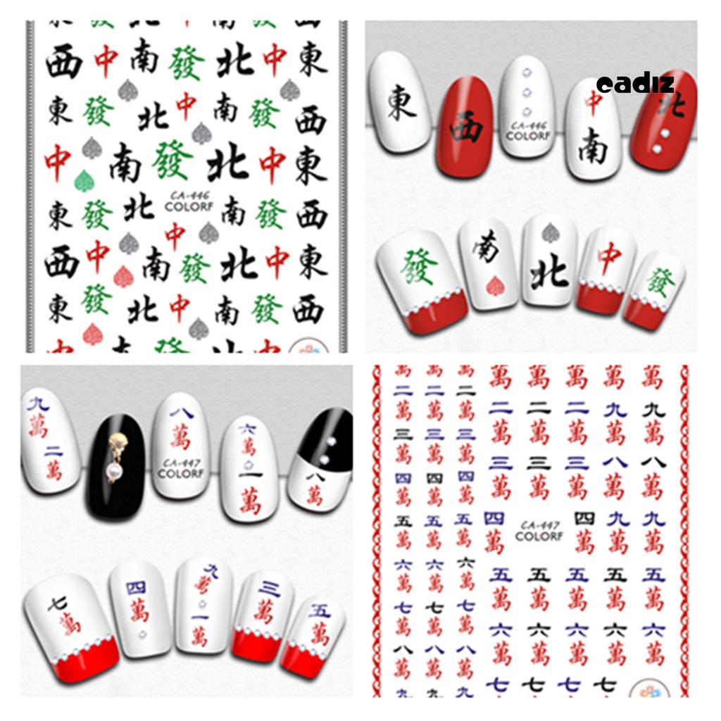 Miếng Dán Trang Trí Móng Tay 2D Nhiều Màu Không Mùi Tháo Rời Được DIY