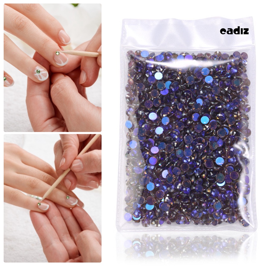1 Túi Đá Pha Lê Trong Suốt Lấp Lánh Nhiều Kích Cỡ Trang Trí Móng Tay DIY