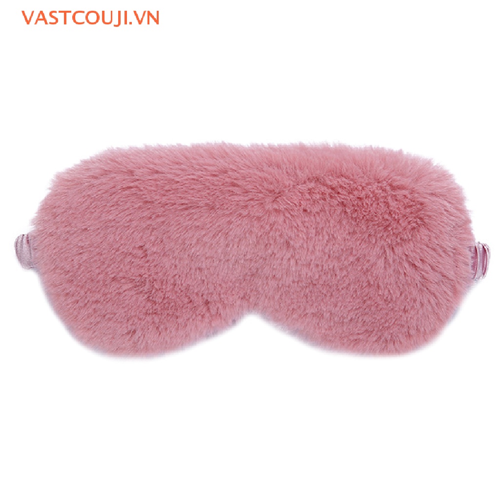 Bịt Mắt Ngủ Phủ Lông Mềm Mại Họa Tiết Trái Tim Đáng Yêu VASTJI