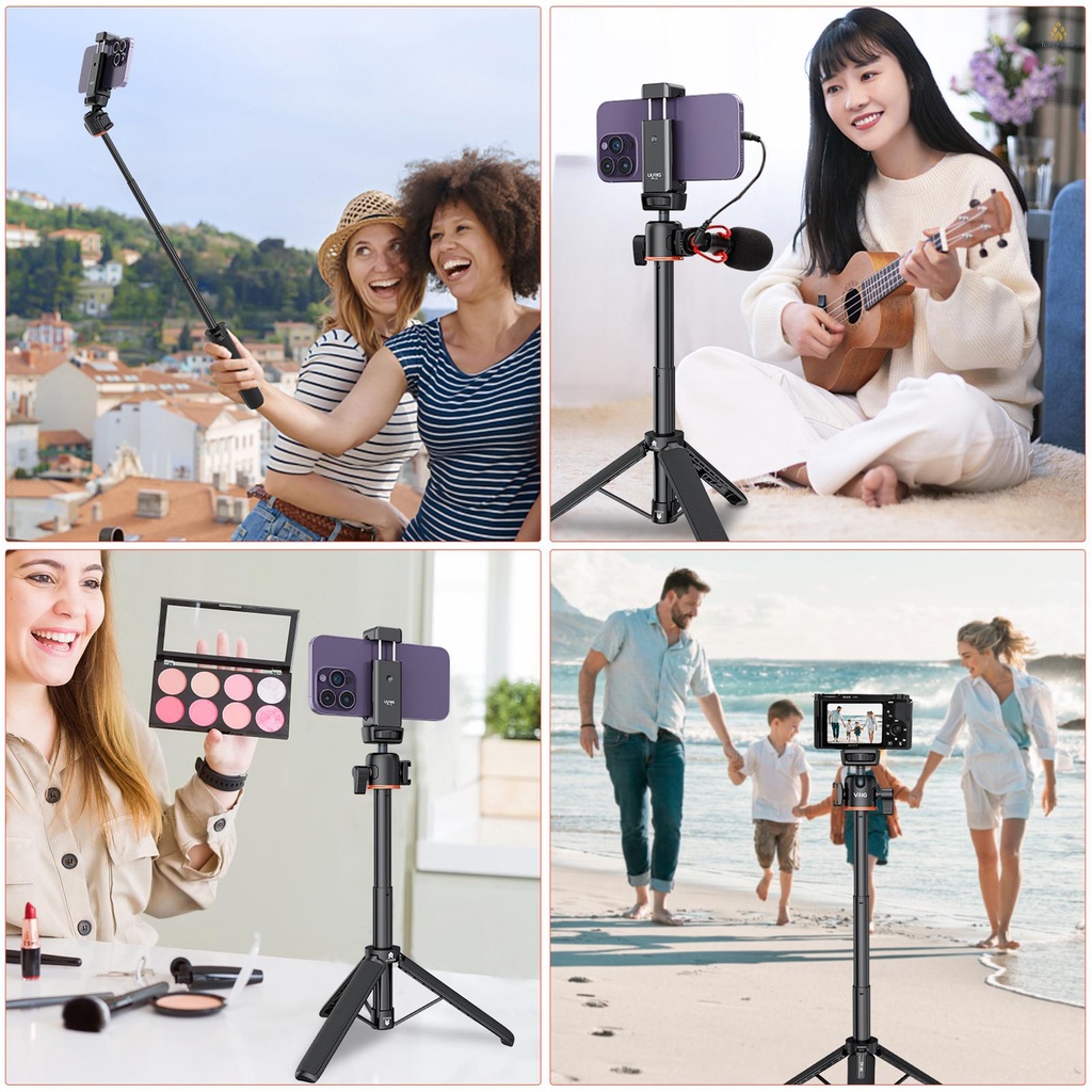 Giá Đỡ Ba Chân Bằng Hợp Kim Nhôm Kèm Ốc Vít 1 / 4 Inch VRIG TP-06 Cho Gậy Selfie° Đầu Bi Xoay 55cm / 21.6in Max. 55cm Có Thể Xoay Được Tải Trọng Lớn 1.5kg Cho Vlolo