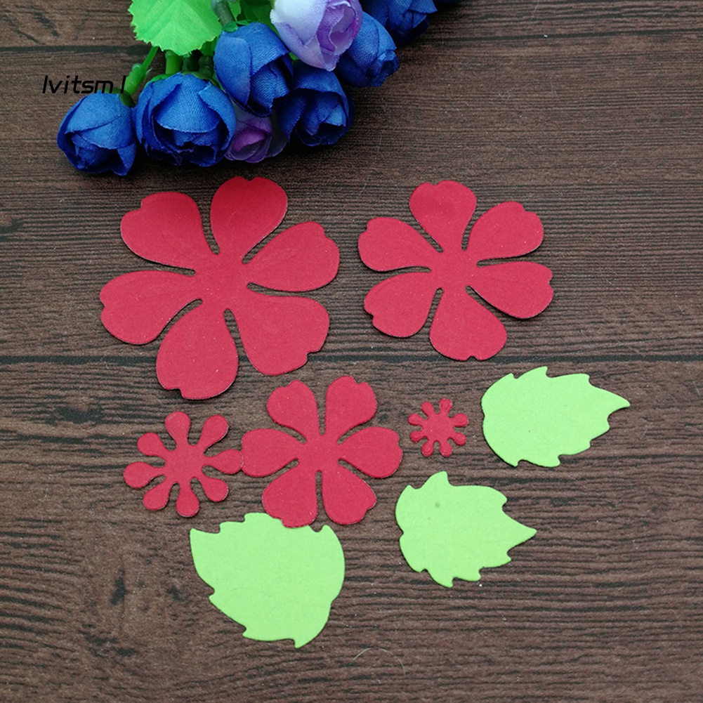 Khuôn Cắt Giấy Làm Từ Kim Loại Hình Hoa Lá Trang Trí Scrapbook
