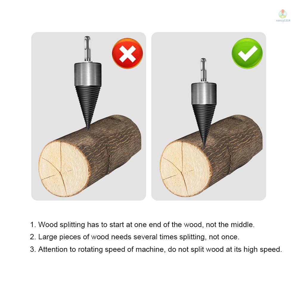 Mũi Khoan Gỗ Hình Nón 42mm Kèm 3 Trục Có Thể Tháo Rời (Tròn, Vuông, Lục Giác)