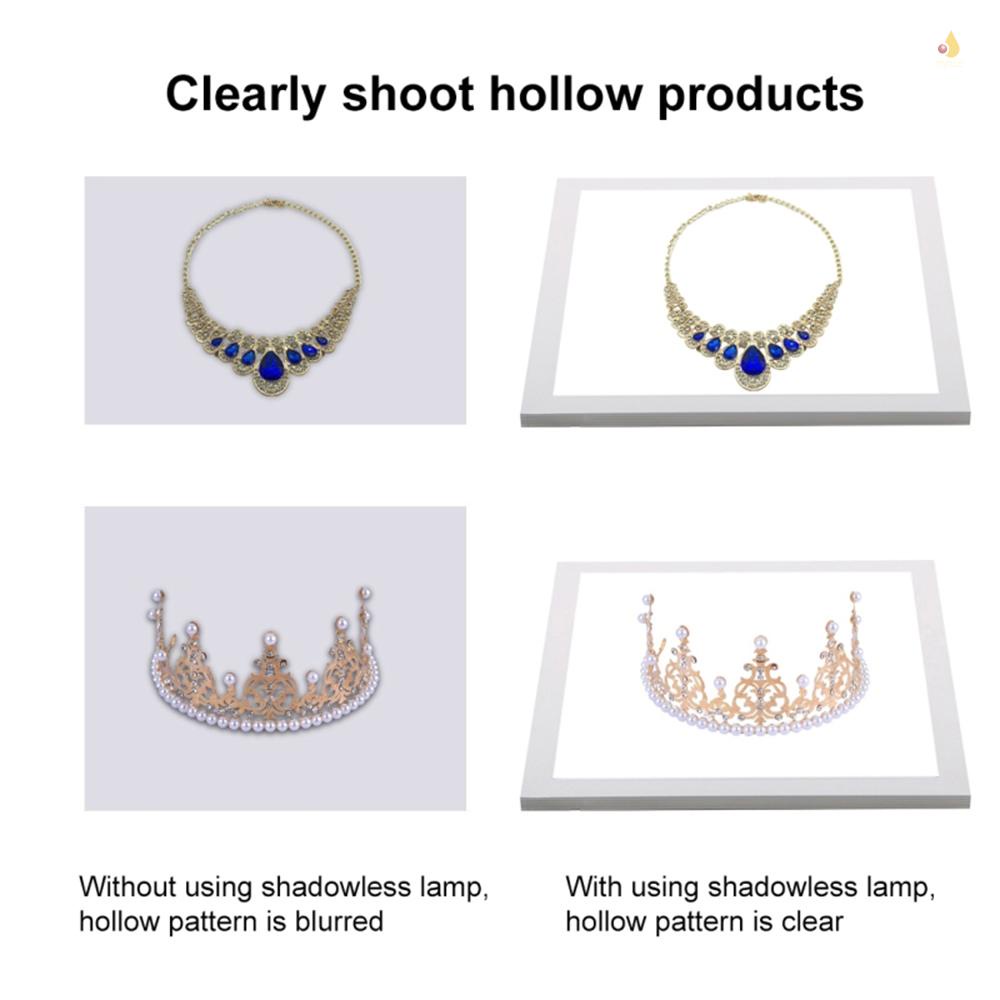 (mynivn) Hộp Đèn Led Chụp Ảnh 10 Cấp Độ Sáng Điều Chỉnh Được PULUZ 25cm Gấp Lại Được + Đệm Đèn Không Bóng