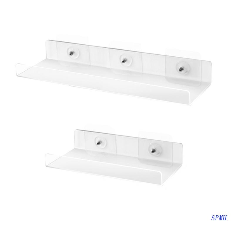 Kệ Để Đồ Dùng Nhà Tắm Dán Tường Bằng Acrylic Trong Suốt Dày Dặn Không Cần Khoan Tiện Dụng