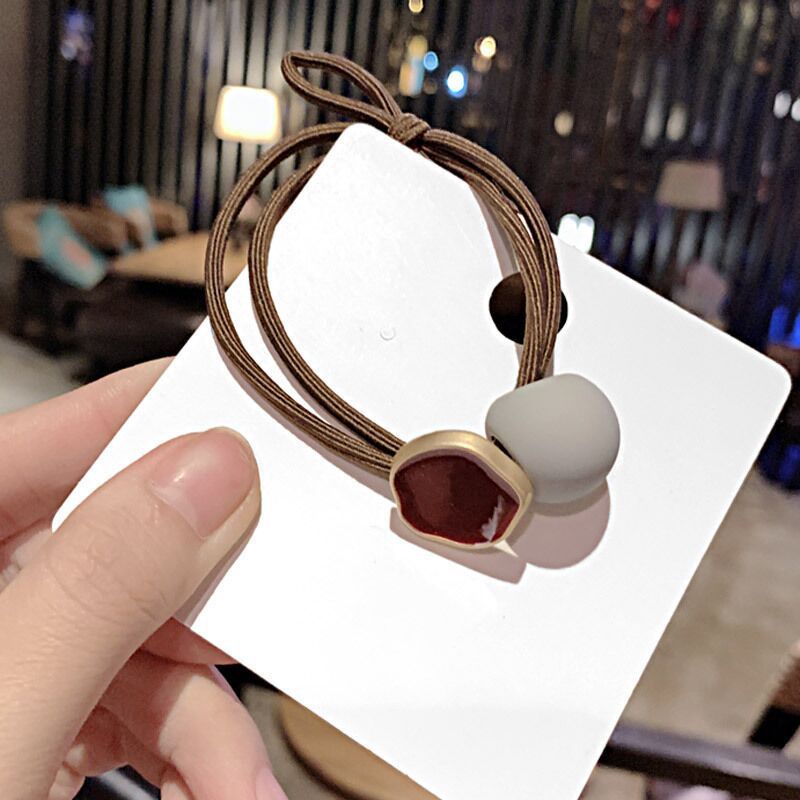 Dây Cột Tóc Cao Su Đính Hạt Phong Cách Hàn Quốc Đơn Giản