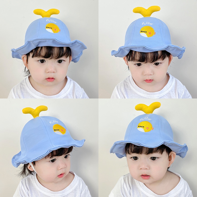 KW® Mùa xuân và mùa hè bé mỏng dễ thương che nắng siêu dễ thương mũ ngư dân