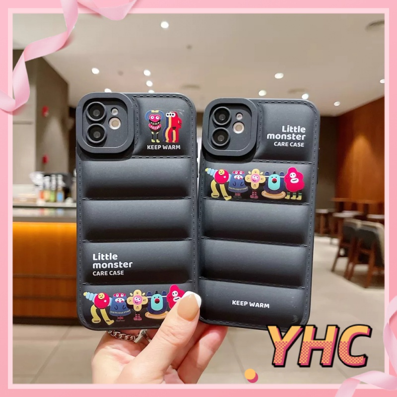 Ốp lưng iphone Vỏ mềm áo khoác lông vũ mới của quái vật hoạt hình được áp dụng Cho iPhone 6 / 6S / S6 / 6splus / 7 / 7plus / 8 / 8plus / X / xr / xs / 11 / 12 / 13 / Pro / max / Plus / Promax-羽绒服新款3