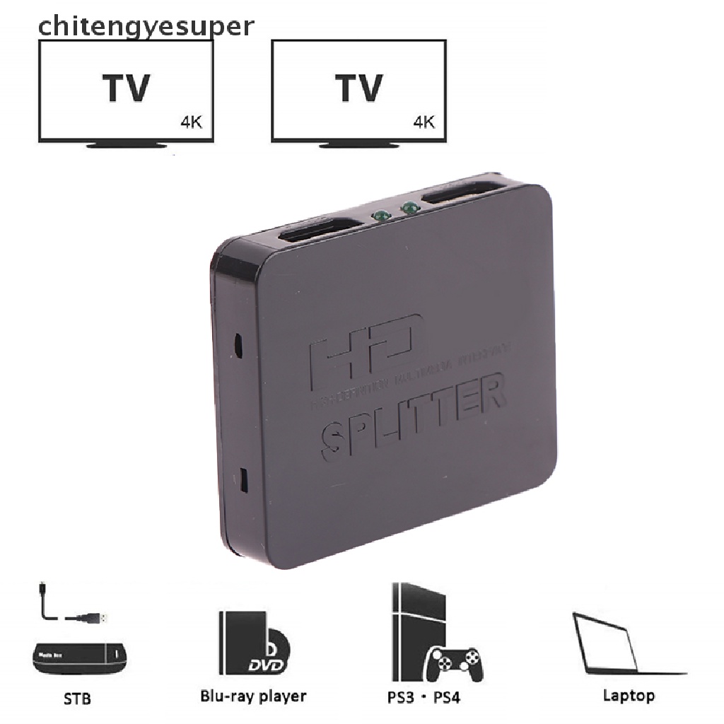 Bộ Khuếch Đại Tín Hiệu HDMI 4K 1080p HDCP 1x2 Cho Máy Chiếu