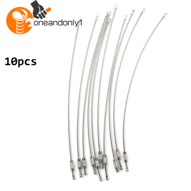 Set 10 Dây Móc Khóa Bằng Thép Không Gỉ Đa Năng Tiện Dụng