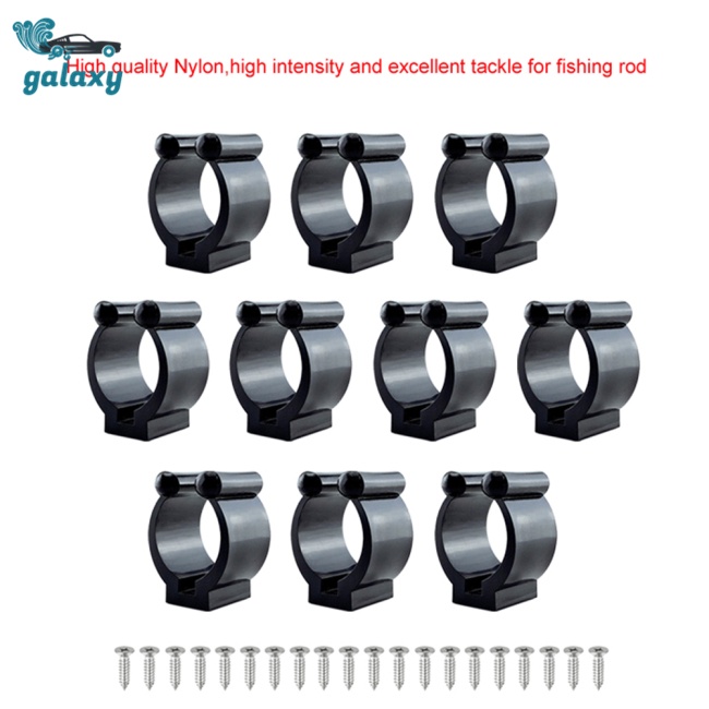 Galaxy Bộ 10 Kẹp Cố Định Cần Câu 17mm / 24mm