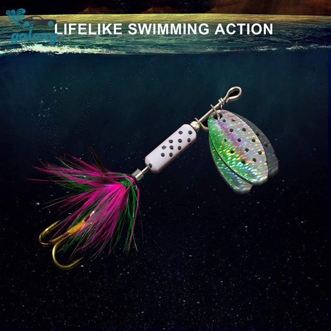 Galaxy Set 4 Mồi Giả Nhử Cá 6.5cm3.5g Bằng Lông Vũ Gắn Kèm Móc Câu Tiện Dụng