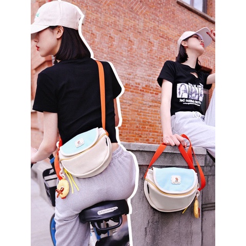 Túi Đeo Chéo Toutou2023 Hình Bánh Donut Màu Macaron Phong Cách Mới