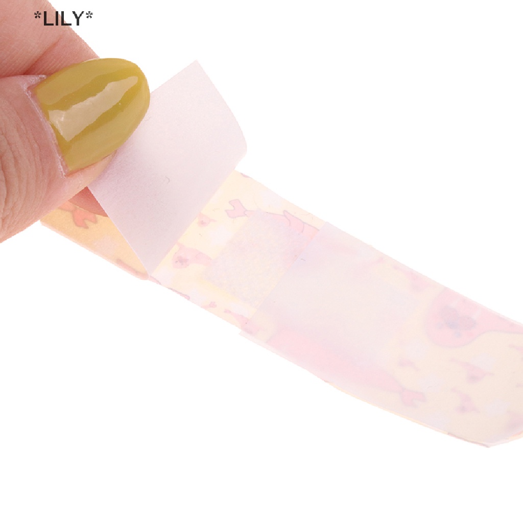 LILY 120 cái băng keo cầm máu hỗ trợ băng hoạt hình thoáng khí chống thấm nước uuu