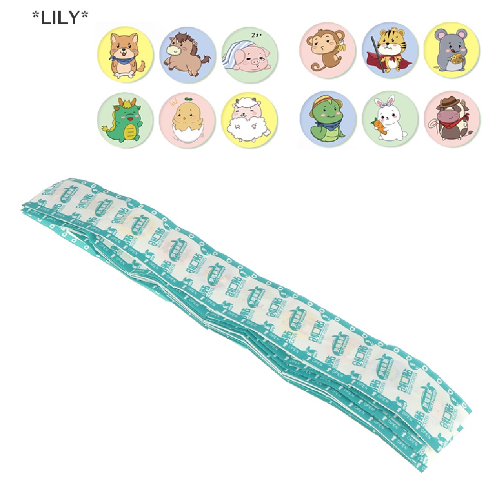LILY 120 cái/hộp không thấm nước thoáng khí vòng ban nhạc AIDS cho trẻ em chăm sóc vết thương uuu