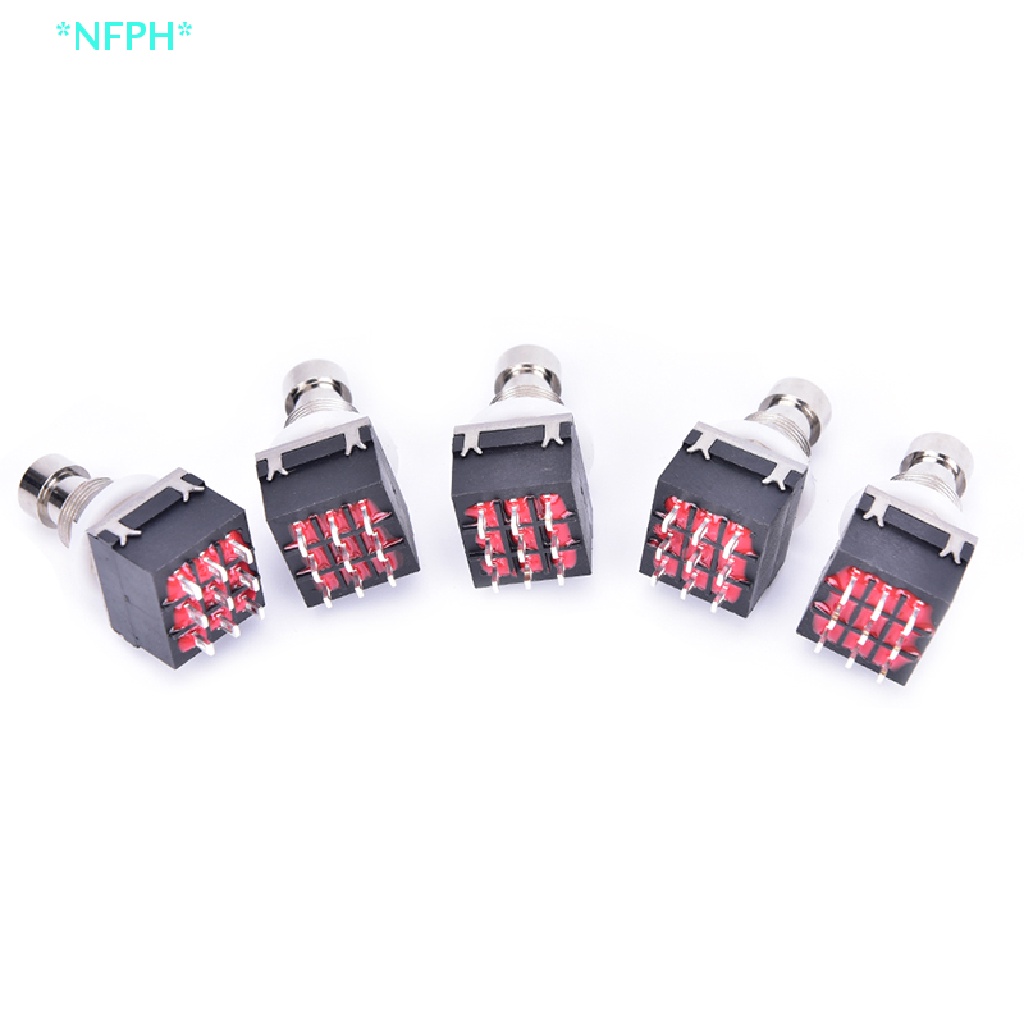 Set 5 Bàn Đạp Hiệu Ứng 3PDT 9-Pin Bằng Kim Loại Dành Cho Đàn Guitar Mới