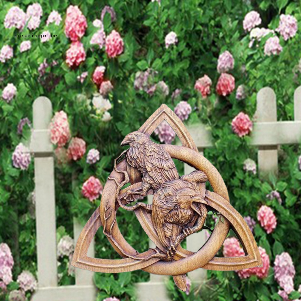 Mô Hình Con Quạ Bằng Nhựa Resin Tinh Tế Dùng Trang Trí Sân Vườn