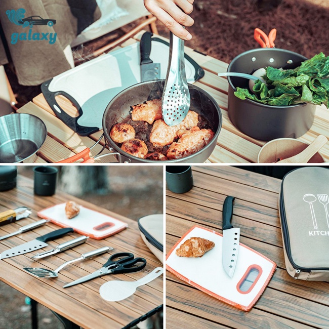 Galaxy Bộ 8 Dụng Cụ Nấu Ăn Ngoài Trời Tiện Dụng