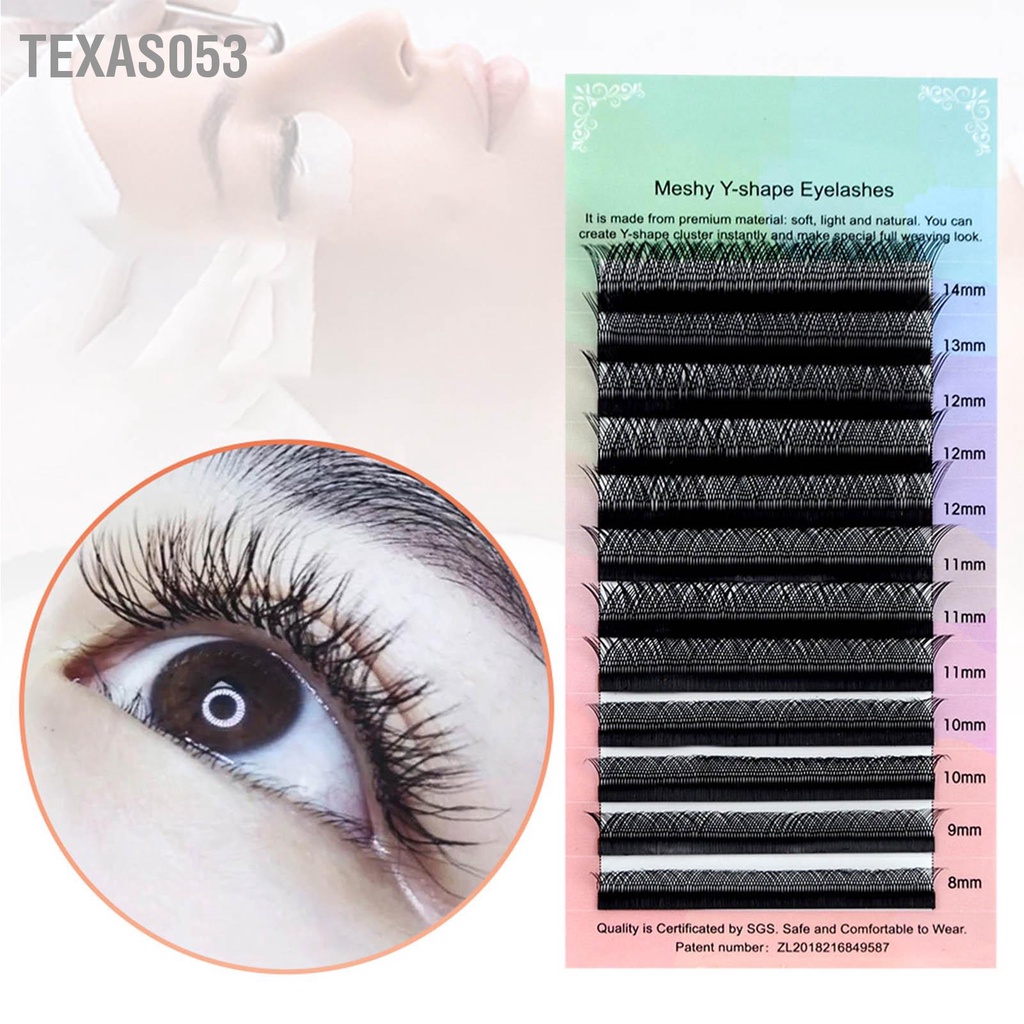 Texas053 Volume Eyelash Extension Easy Fan Black Soft Y Shape Self Fanning Lash Extensions