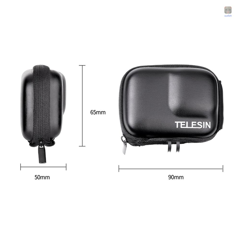 TELESIN Túi Đựng Bảo Vệ Camera Hành Động Bằng Nhựa Resin Có Khóa Kéo IP54 9 10 Màu Đen