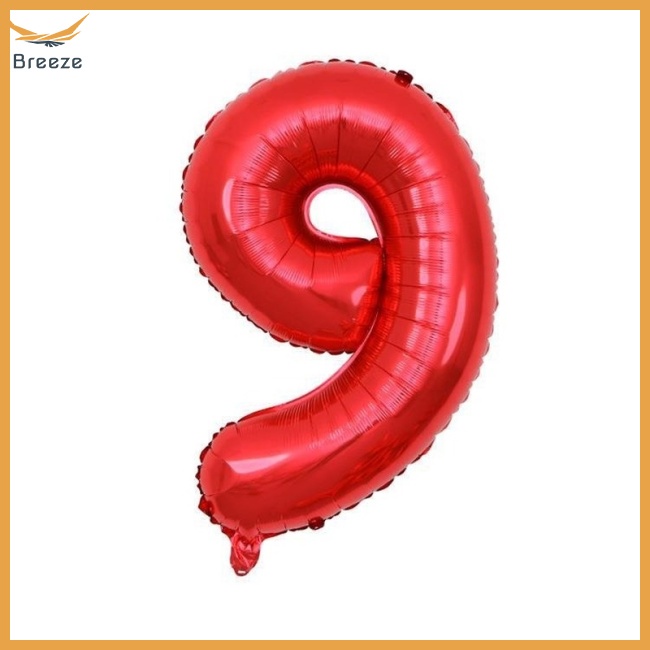 Bong Bóng Nhôm Hình Số 0-9 16inch Màu Đỏ Trang Trí Sinh Nhật / Tiệc Sinh Nhật Cho Bé