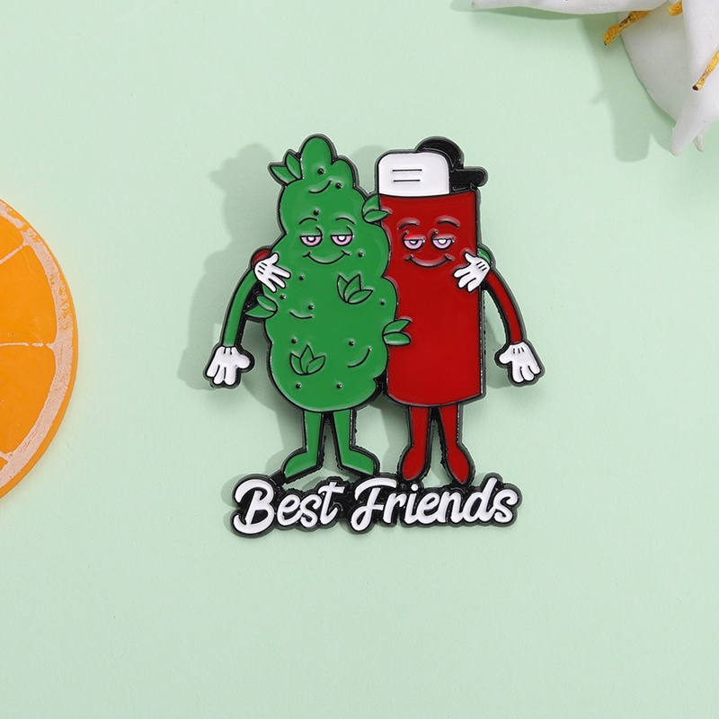 Ghim Cài Áo Tráng Men Họa Tiết Chữ Best Friends' S Best Friends' S