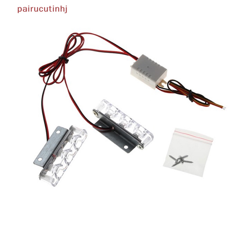2 Đèn Nhấp Nháy 3 Bóng LED 12V 12W Ánh Sáng Nhấp Nháy Cho Xe Hơi / Xe Tải / Xe Máy