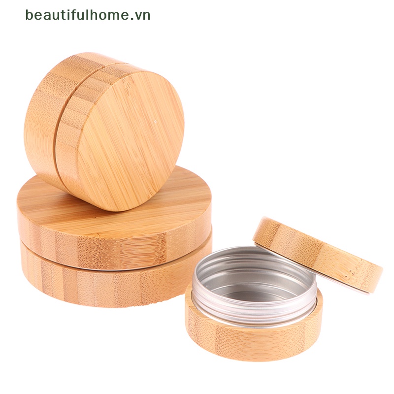 1 Hũ Rỗng Đựng Kem 30 / 50 / 100G Có Nắp Bằng Tre