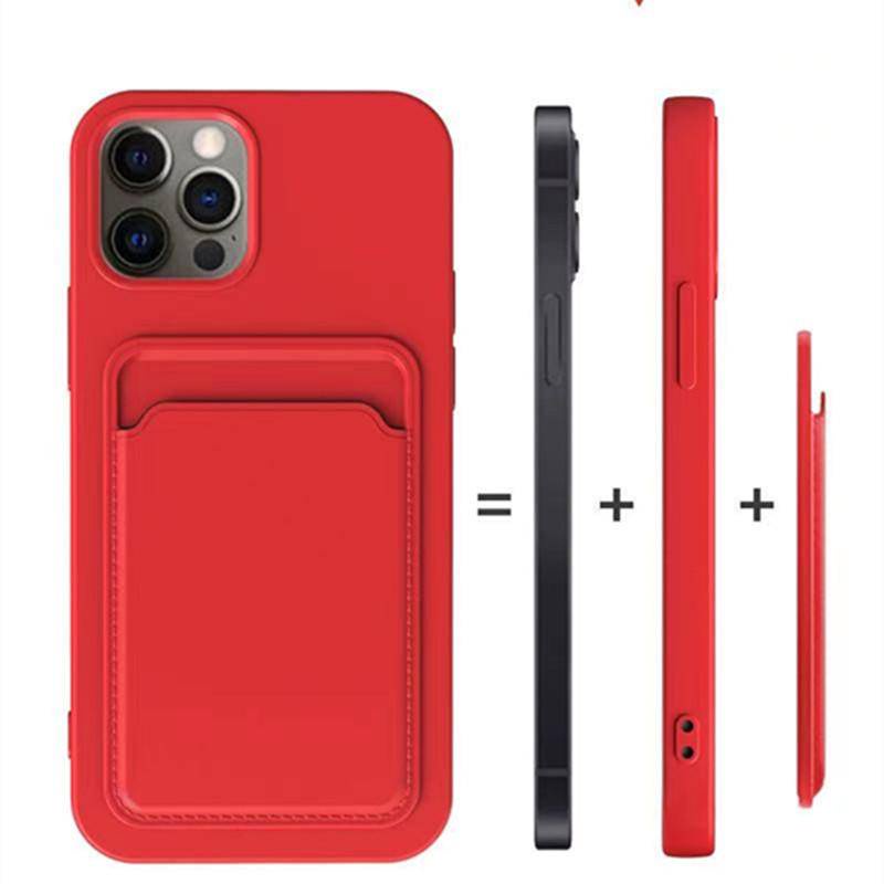 Ốp Điện Thoại TPU Mềm Dạng Ví Đựng Thẻ Chống Sốc Cho iPhone X XS MAX XR 7 8 Plus SE 2022 2020