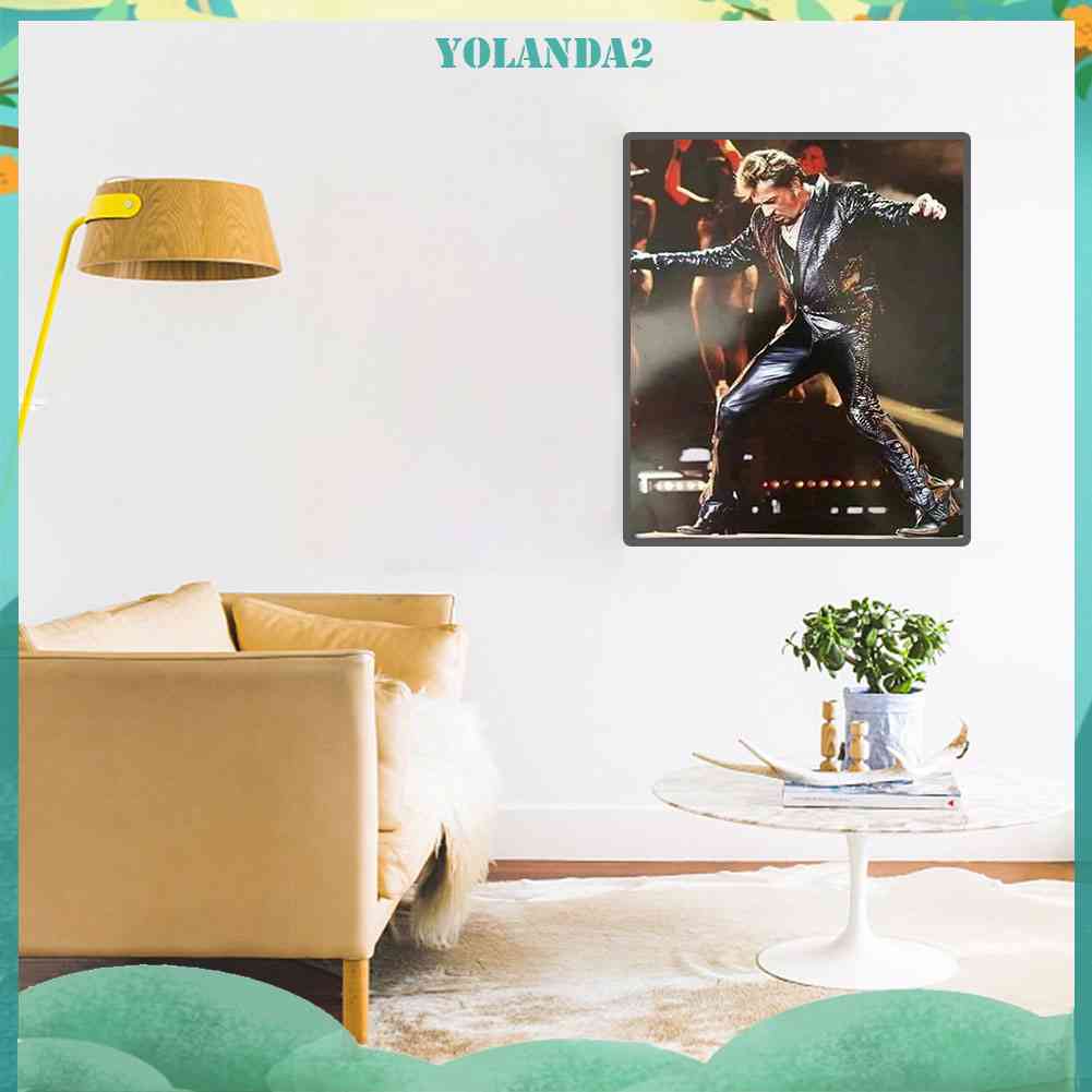 Tranh Đính Đá Kim Cương Toàn Bộ 5D DIY Hình Johnny Hallyday