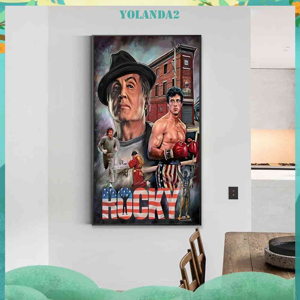 Tranh Đính Đá Kim Cương Toàn Bộ 5D DIY Hình Vẽ Sylvester Stallone