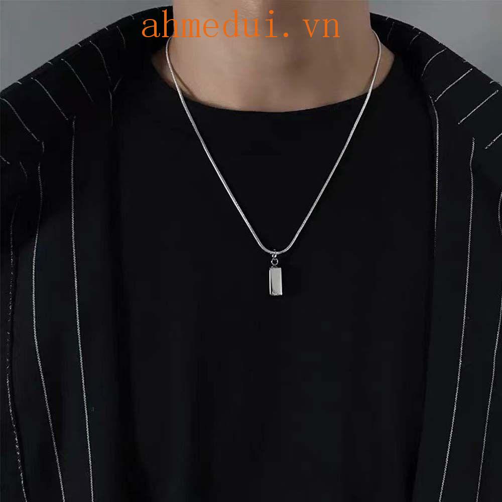Vòng cổ Mặt Chữ AHMEDUIB Phong Cách Punk Cá Tính Cho Nam|Vòng cổ Mặt Hình Viên Gạch Màu Sắc Phong Cách Hàn Quốc Dành Cho Cặp Đôi