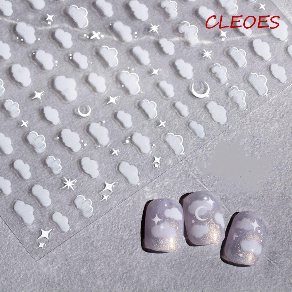 Miếng Dán Trang Trí Móng Tay Tự Dính Hình Hoa / Ngôi Sao Xinh Xắn