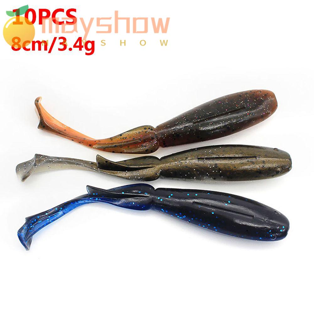 Set 10 Mồi Câu Cá Nhân Tạo Mềm 8cm 3.4g Tiện Dụng