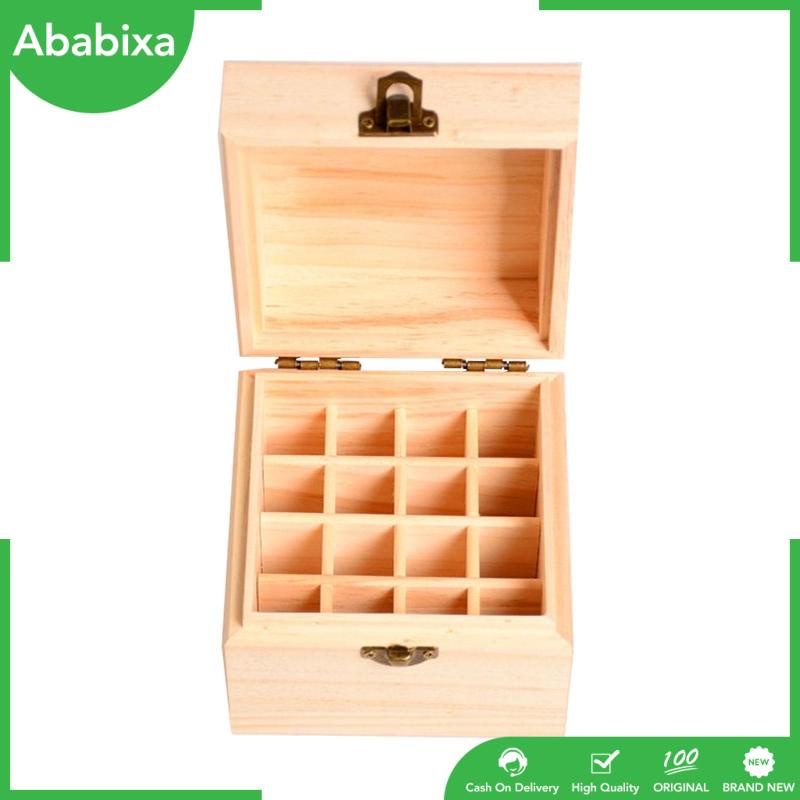 Giá Đỡ Lọ Tinh Dầu / Nước Hoa 16 Ngăn Bằng Gỗ Tiện Dụng Cho Gia Đình