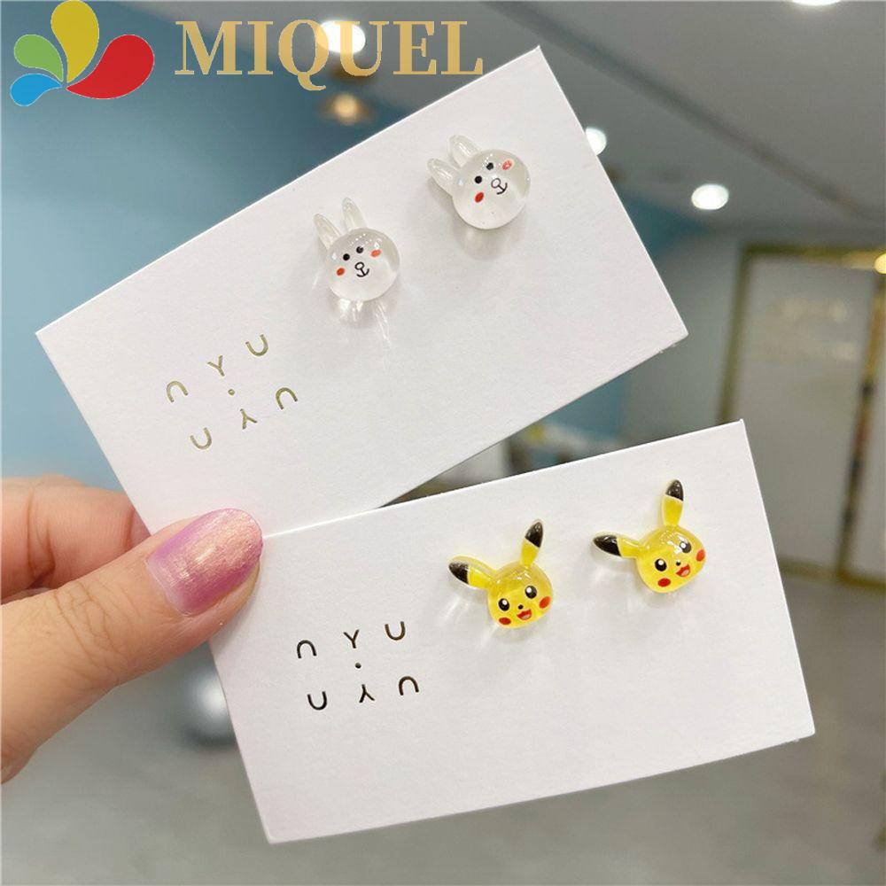 Bông Tai Hình Mặt Cười / Pikachu / Thỏ Doraemon / Doremon Phong Cách Nhật Bản Độc Đáo Thời Trang