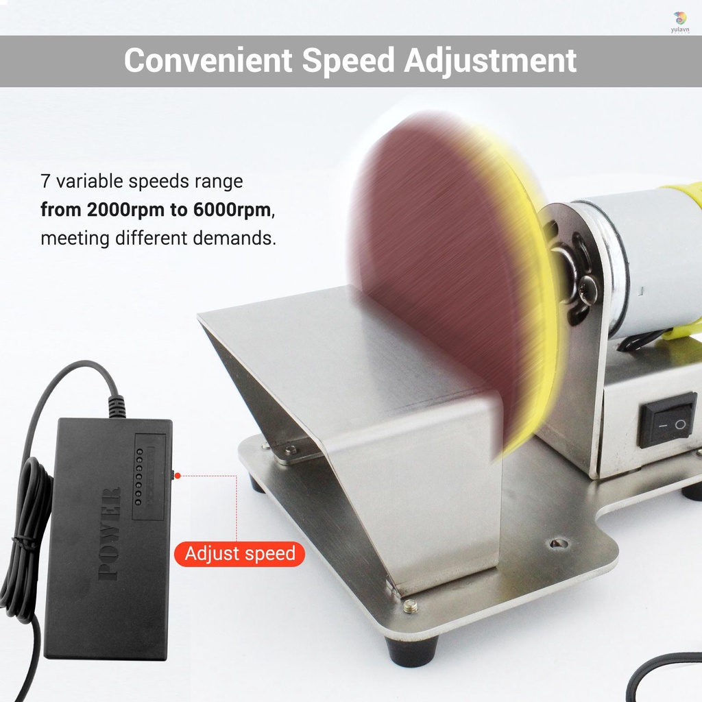 Bộ Đĩa Đánh Bóng Điện Tử Với 7 Tốc Độ Biến Dạng Và 20 Đĩa Nhám 3-Inch Cho Máy Mài Gỗ