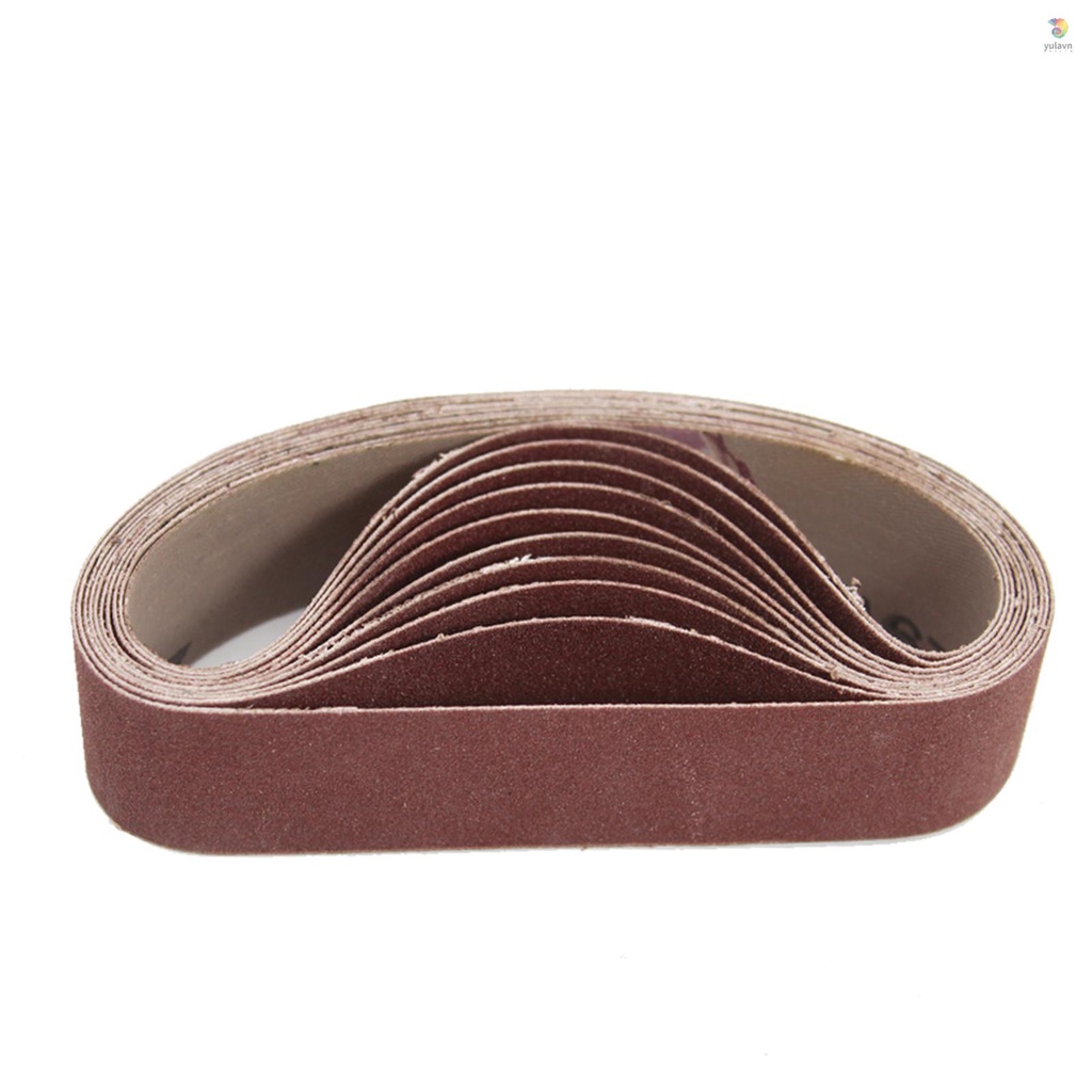 Set 10 Dây Đai Chà Nhám 30x330mm 240 Grit Dành Cho Máy Đánh Bóng