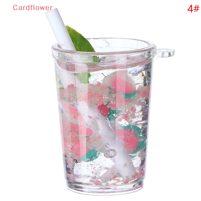 1 Đồ trang trí Ly Nước Đá Mini Màu Dạ Quang Trang Trí Nhà Búp Bê Mới