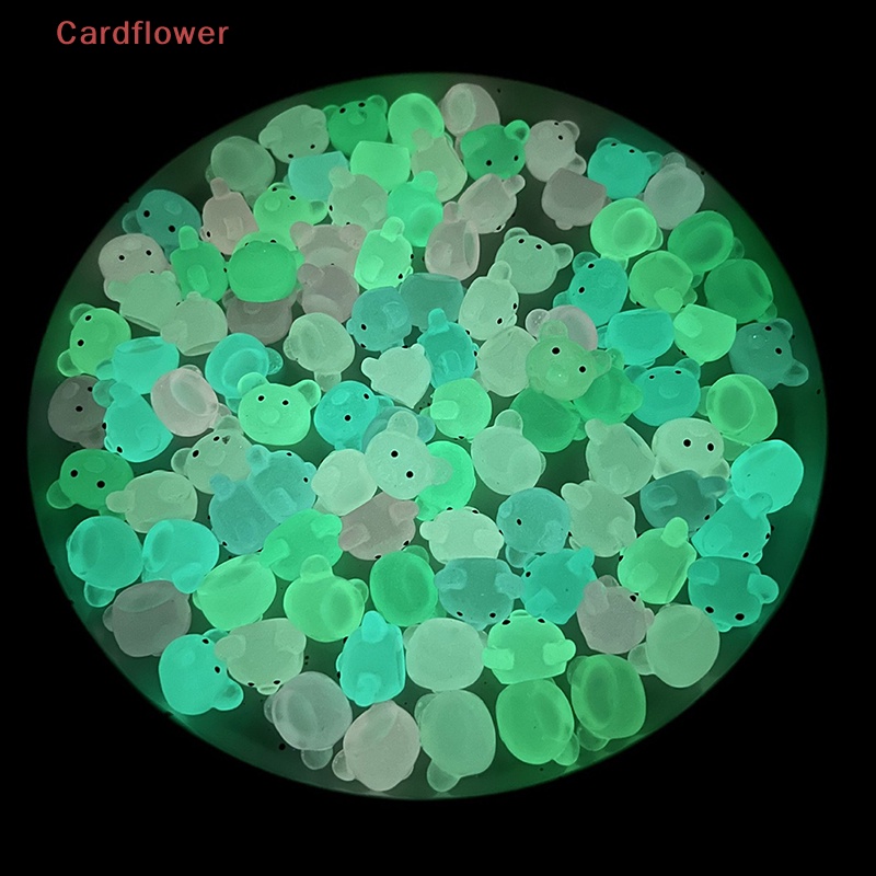 Bộ 5 Tượng Gấu Hoạt Hình Bằng Nhựa Phát Quang Đáng Yêu Dùng Trang Trí Mới