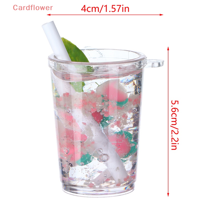 1 Đồ trang trí Ly Nước Đá Mini Màu Dạ Quang Trang Trí Nhà Búp Bê Mới