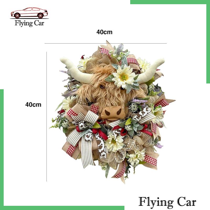 [Lzdjfmy2] Vòng Hoa Lò Xo Gắn Cửa Trước Làm Bằng Tay Kích Thước 40cm