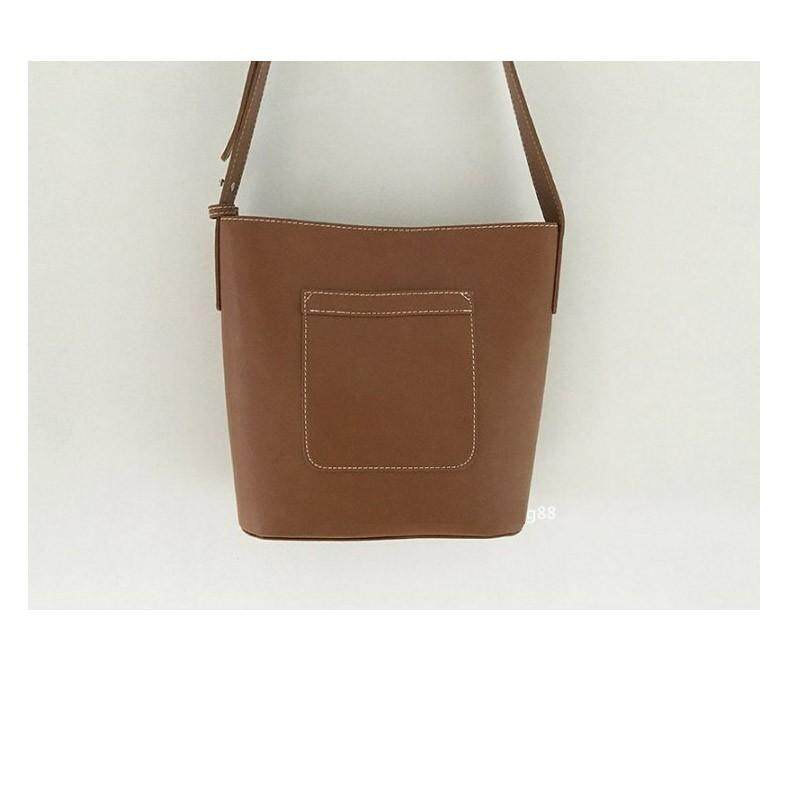 Túi Đeo Vai Có Khóa Họa Tiết Khảm Đá Kiểu Retro