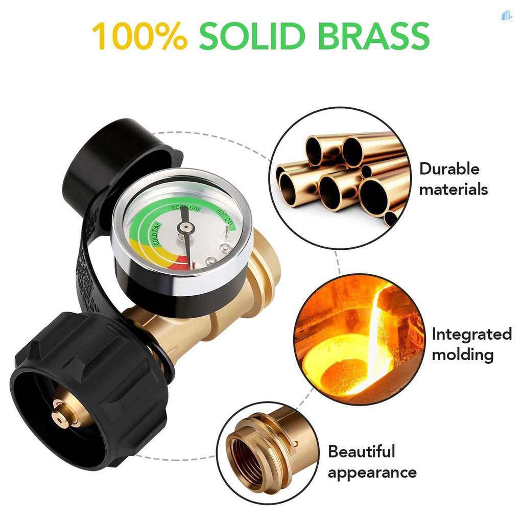 Đồng Hồ Đo Áp Suất Khí Propane / Gas / Xi Lanh (s2mwvn) QCC Propane Cho RV Camper / BBQ