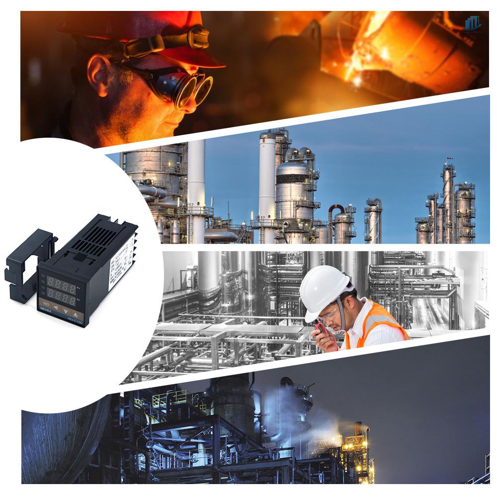 Bộ Điều Khiển Nhiệt Độ Kỹ Thuật Số PID REX-C100FK02-M * AN 0 Đến 400°Rơ Le Loại K 100-240V 100-240V Chuyên Dụng