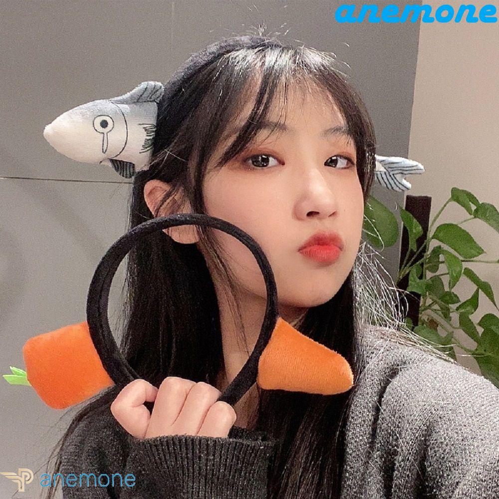 Băng Đô Cài Tóc Hình Cá Và Cà Rốt Vui Nhộn Thời Trang Chống Trượt