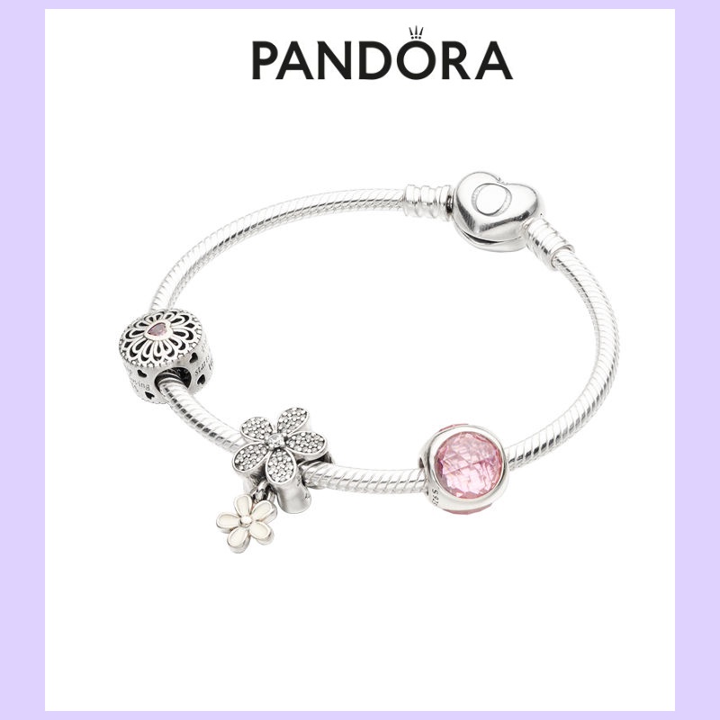 Hàng Mới Về Mới Pandora Pandora Vòng Tay Bạc 925 Hoa Cúc Series Lãng Mạn Nhiều Màu Sắc Vòng Tay f48