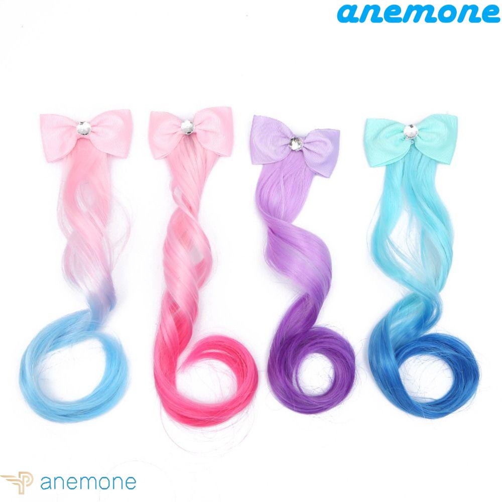 Tóc Giả Nhiều Màu Sắc Chất Lượng Cao Có Tóc Đuôi Ngựa Dễ Thương Dành Cho Bé Gái